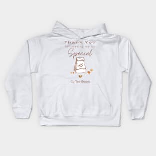 Thank You For Making Me So Special Heart Coffee Bean Design Kids Hoodie